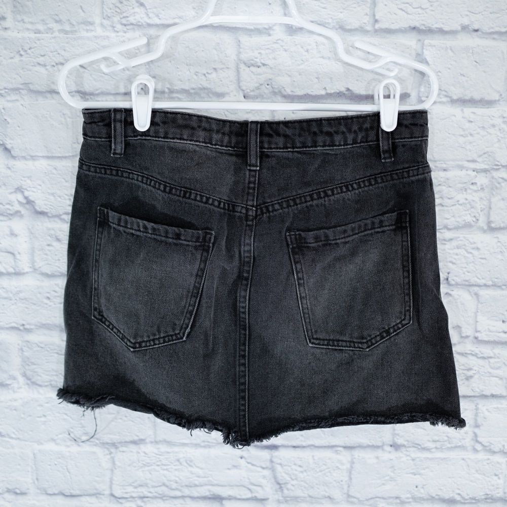 FREE People black denim skirt - Picture 2 of 3